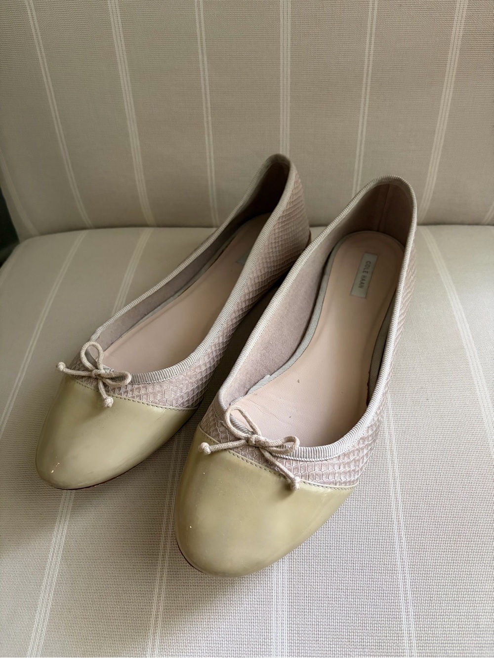 Cole Haan Two-Tone Leather Ballet Flats